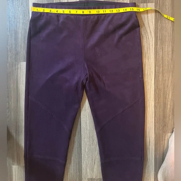 Karen Kane Bracelet Ruffle Sleeve Crossover Top & Faux Suede Moto Pants SZ M/L - Picture 11 of 16